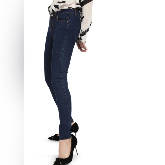 Lulu & Sky Dark Blue Skinny Jeans - Picture 4 of 7